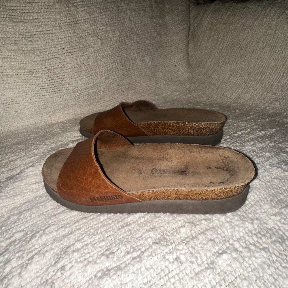Used Hanki Mephisto Genuine Leather Brown Sandals Made in France 38 - Picture 5 of 12